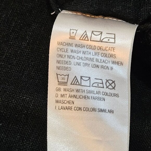 Beautiful By Lawrence Zarian 4X B & W Embroidered Boho Cardigan Jacket Linen - Picture 11 of 12